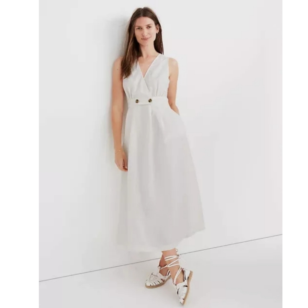 Madewell Linen Midi Dress 16